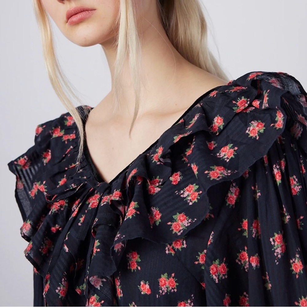 Damson Madder Barbs Rose Ruffle Dress